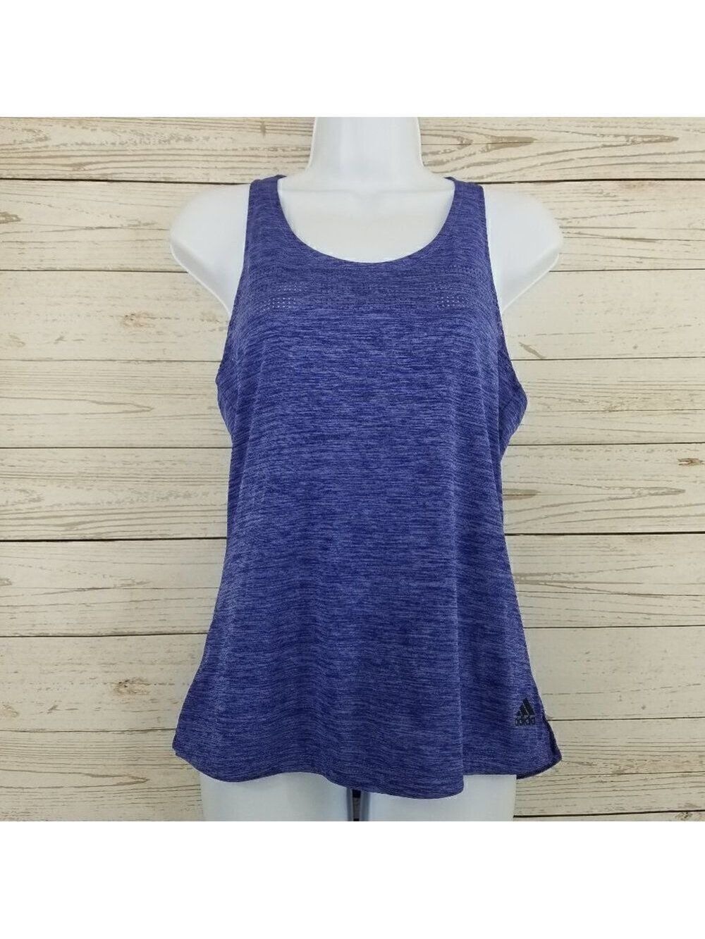 Nwt adidas climalite laser tank DT5615 womens size small blue black tank top.